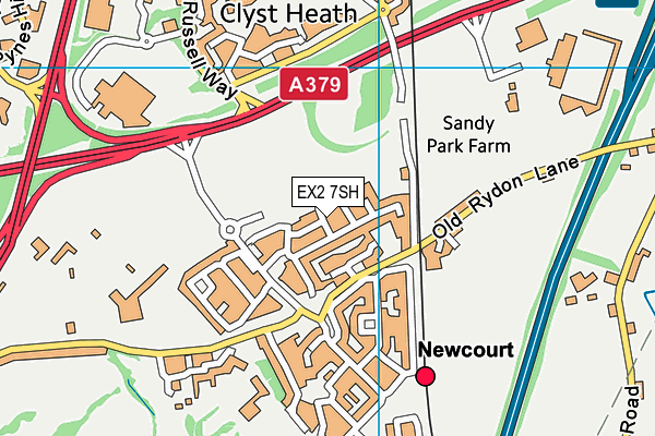 EX2 7SH map - OS VectorMap District (Ordnance Survey)