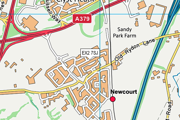 EX2 7SJ map - OS VectorMap District (Ordnance Survey)