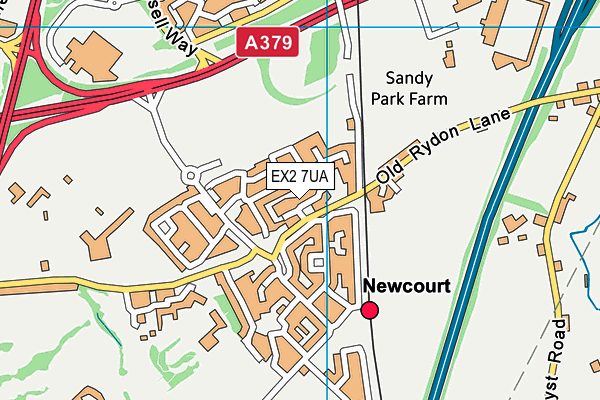 EX2 7UA map - OS VectorMap District (Ordnance Survey)