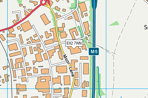 EX2 7WN map - OS VectorMap District (Ordnance Survey)