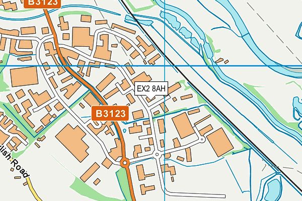EX2 8AH map - OS VectorMap District (Ordnance Survey)
