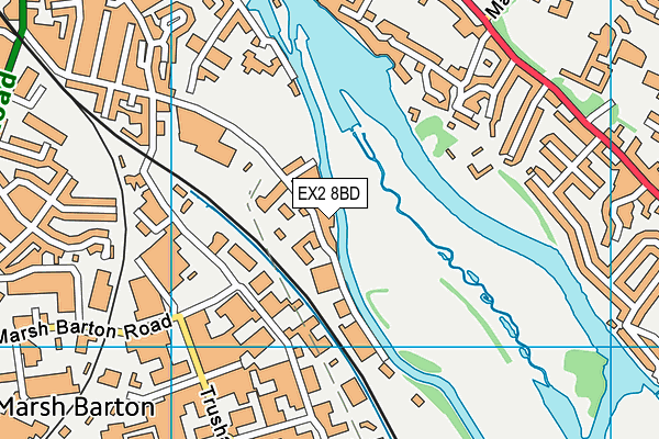 EX2 8BD map - OS VectorMap District (Ordnance Survey)