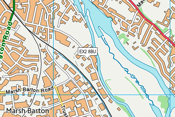 EX2 8BU map - OS VectorMap District (Ordnance Survey)