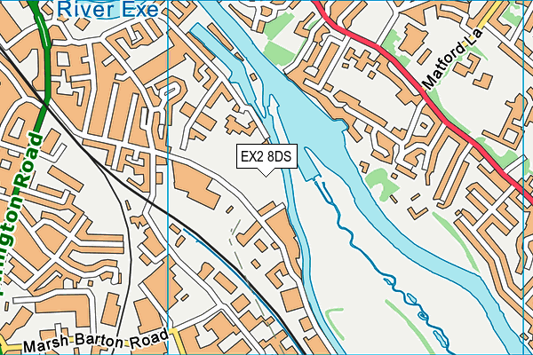 EX2 8DS map - OS VectorMap District (Ordnance Survey)