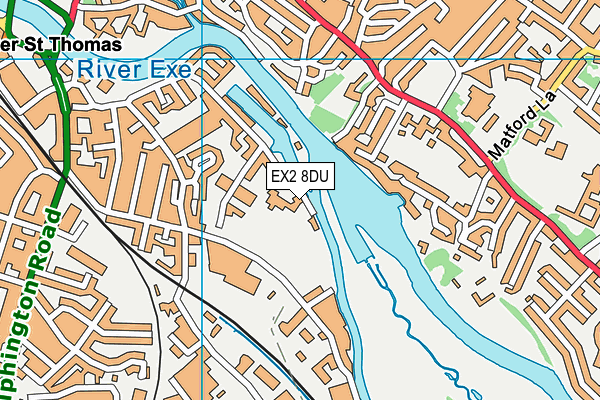 EX2 8DU map - OS VectorMap District (Ordnance Survey)