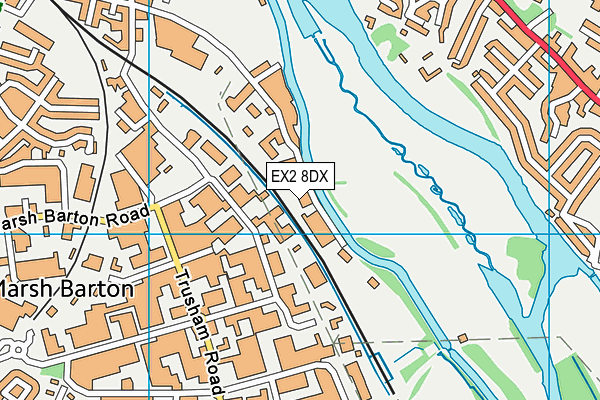 EX2 8DX map - OS VectorMap District (Ordnance Survey)