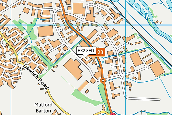EX2 8ED map - OS VectorMap District (Ordnance Survey)