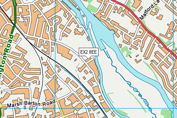 EX2 8EE map - OS VectorMap District (Ordnance Survey)