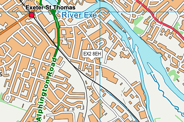 EX2 8EH map - OS VectorMap District (Ordnance Survey)