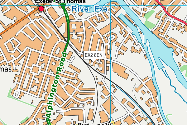 EX2 8EN map - OS VectorMap District (Ordnance Survey)