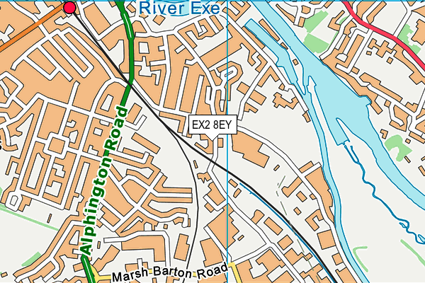 EX2 8EY map - OS VectorMap District (Ordnance Survey)