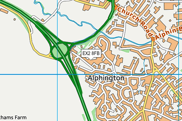EX2 8FB map - OS VectorMap District (Ordnance Survey)
