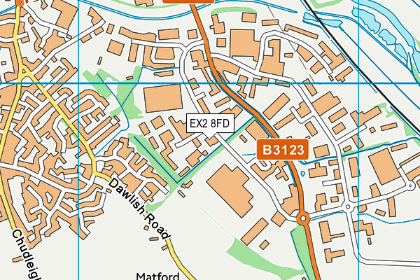 EX2 8FD map - OS VectorMap District (Ordnance Survey)