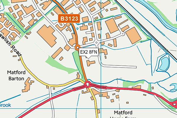 EX2 8FN map - OS VectorMap District (Ordnance Survey)