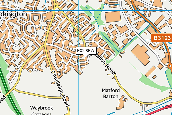 EX2 8FW map - OS VectorMap District (Ordnance Survey)