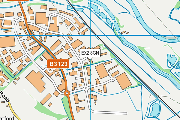 EX2 8GN map - OS VectorMap District (Ordnance Survey)