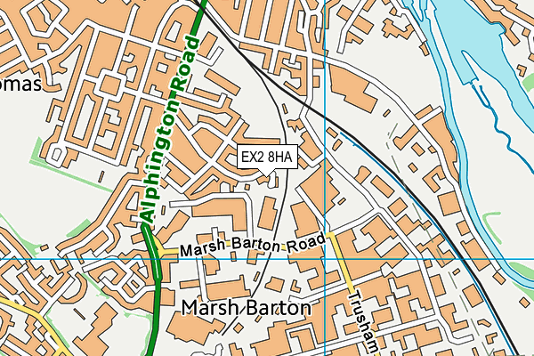 EX2 8HA map - OS VectorMap District (Ordnance Survey)