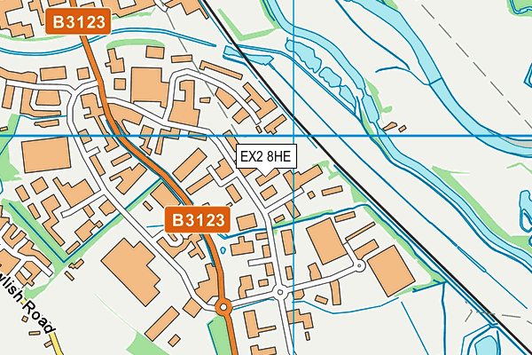 EX2 8HE map - OS VectorMap District (Ordnance Survey)