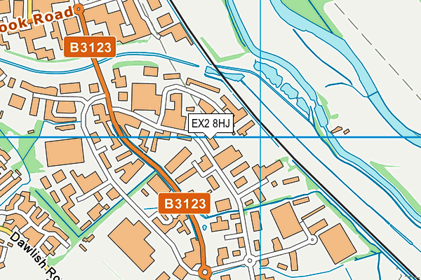 EX2 8HJ map - OS VectorMap District (Ordnance Survey)