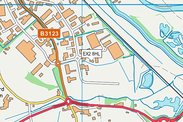 EX2 8HL map - OS VectorMap District (Ordnance Survey)