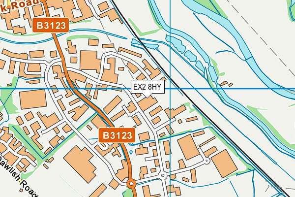 EX2 8HY map - OS VectorMap District (Ordnance Survey)