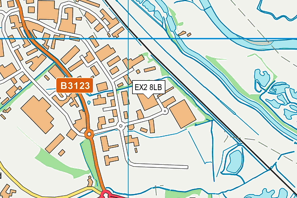 EX2 8LB map - OS VectorMap District (Ordnance Survey)