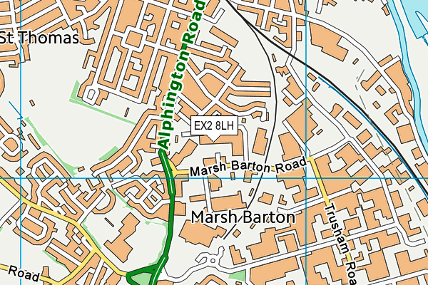 EX2 8LH map - OS VectorMap District (Ordnance Survey)