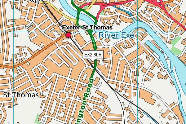 EX2 8LR map - OS VectorMap District (Ordnance Survey)