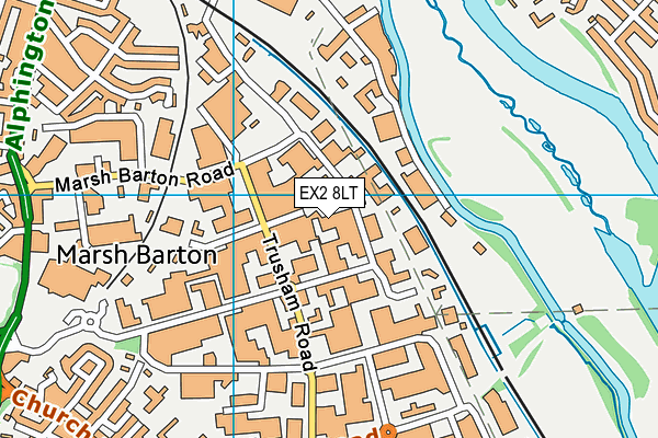 EX2 8LT map - OS VectorMap District (Ordnance Survey)