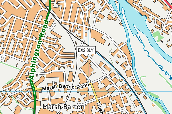 EX2 8LY map - OS VectorMap District (Ordnance Survey)