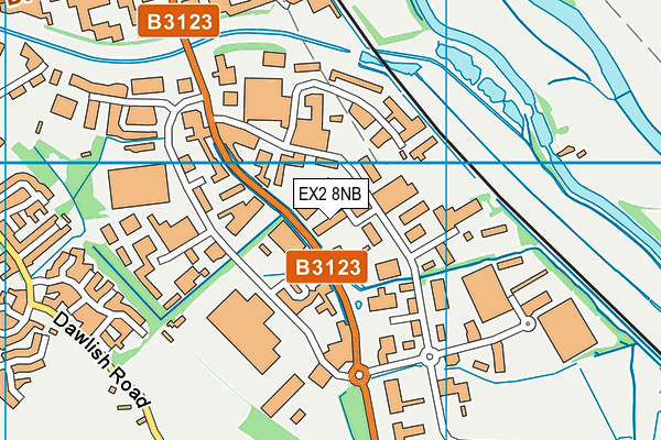 EX2 8NB map - OS VectorMap District (Ordnance Survey)