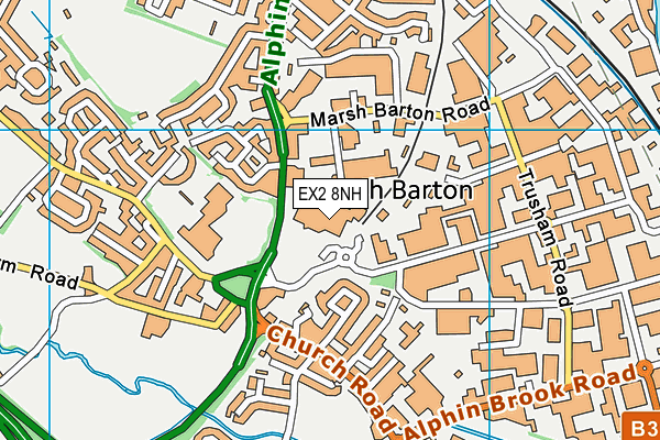 EX2 8NH map - OS VectorMap District (Ordnance Survey)