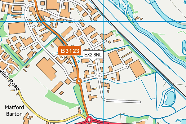 EX2 8NL map - OS VectorMap District (Ordnance Survey)