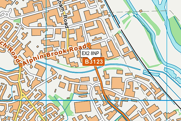 EX2 8NP map - OS VectorMap District (Ordnance Survey)