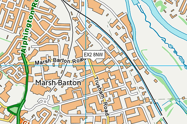 EX2 8NW map - OS VectorMap District (Ordnance Survey)