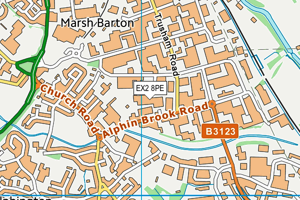 EX2 8PE map - OS VectorMap District (Ordnance Survey)
