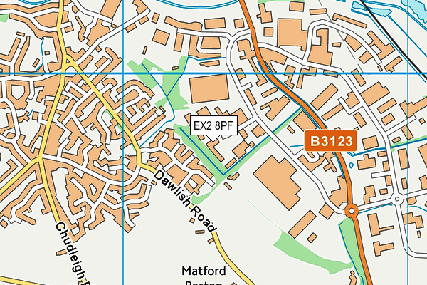 EX2 8PF map - OS VectorMap District (Ordnance Survey)