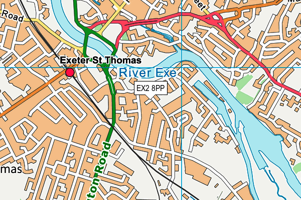 EX2 8PP map - OS VectorMap District (Ordnance Survey)