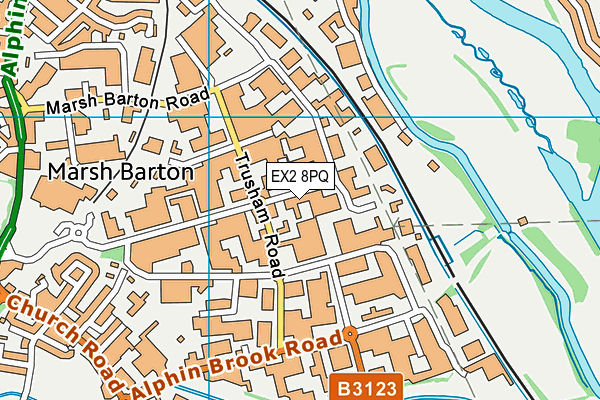 EX2 8PQ map - OS VectorMap District (Ordnance Survey)