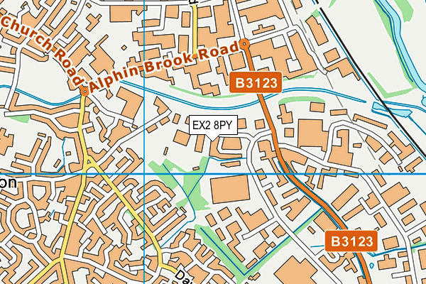 EX2 8PY map - OS VectorMap District (Ordnance Survey)