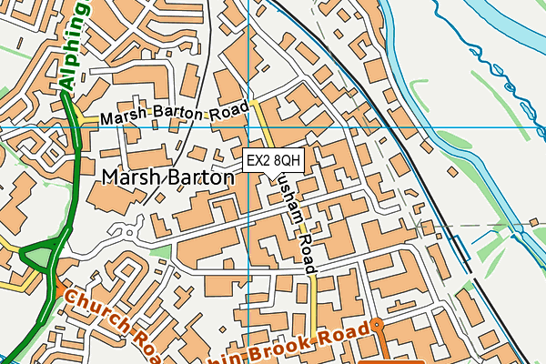 EX2 8QH map - OS VectorMap District (Ordnance Survey)