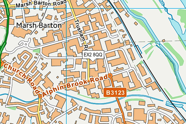 EX2 8QQ map - OS VectorMap District (Ordnance Survey)