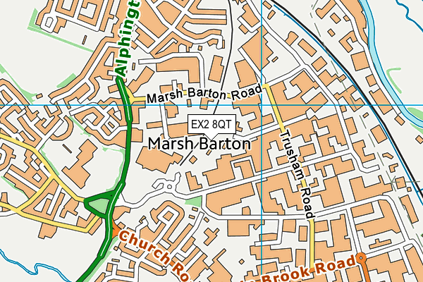 EX2 8QT map - OS VectorMap District (Ordnance Survey)