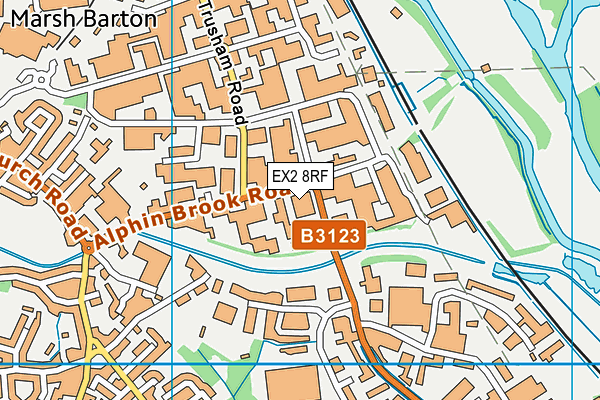 EX2 8RF map - OS VectorMap District (Ordnance Survey)