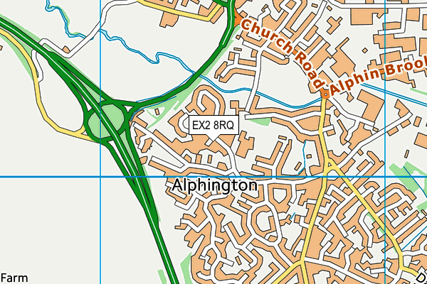 Alphington Primary School map (EX2 8RQ) - OS VectorMap District (Ordnance Survey)