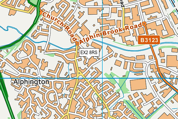 EX2 8RS map - OS VectorMap District (Ordnance Survey)