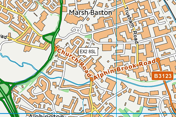 EX2 8SL map - OS VectorMap District (Ordnance Survey)