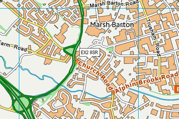 EX2 8SR map - OS VectorMap District (Ordnance Survey)