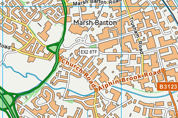 EX2 8TF map - OS VectorMap District (Ordnance Survey)