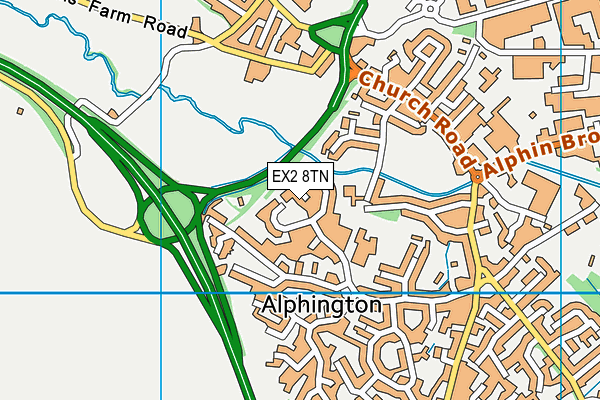 EX2 8TN map - OS VectorMap District (Ordnance Survey)